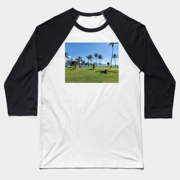 Magic Island, Ala Moana, Honolulu, Hawaii Baseball T-Shirt by Kirkcov